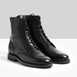 Combat Boot Nero Nappa