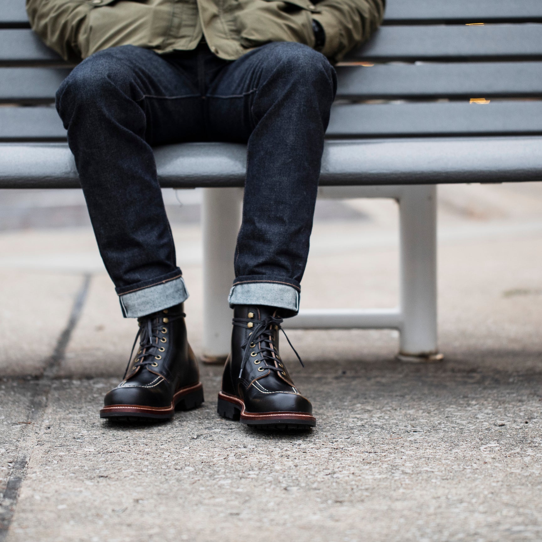 The Brass Boot: Chromexcel Black Moc Toe Boots | Grant Stone